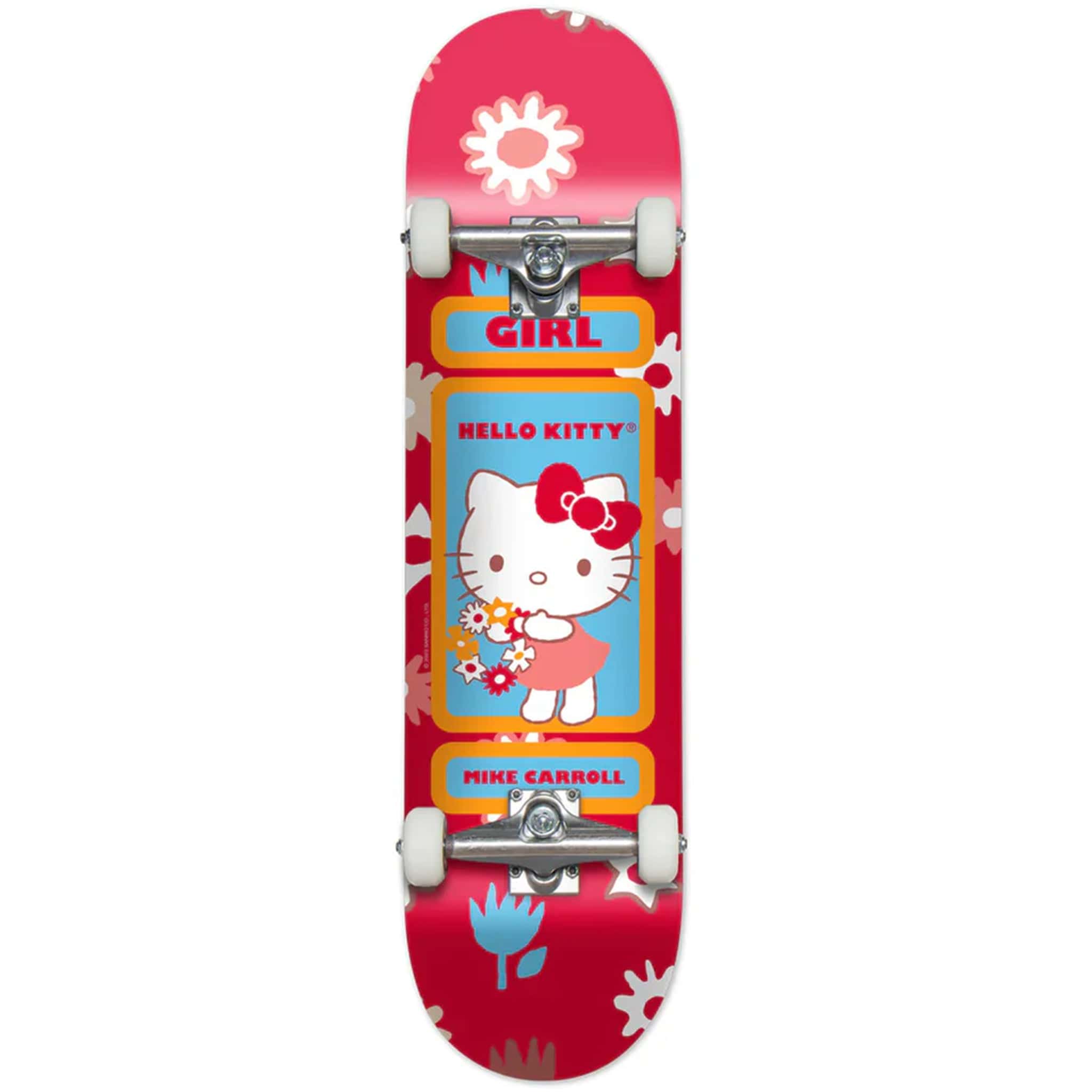 Girl Carroll Hello Kitty Skateboard Complete 7.5" Skateboard Complete