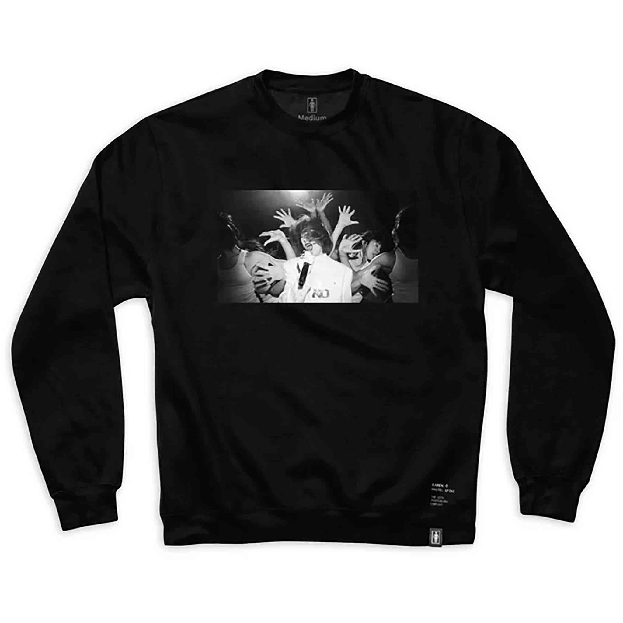 Girl Karen O Crew Sweatshirt Black Sweatshirts