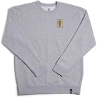 Girl OG Naturals Embroidered Crew Grey Heather Sweatshirts