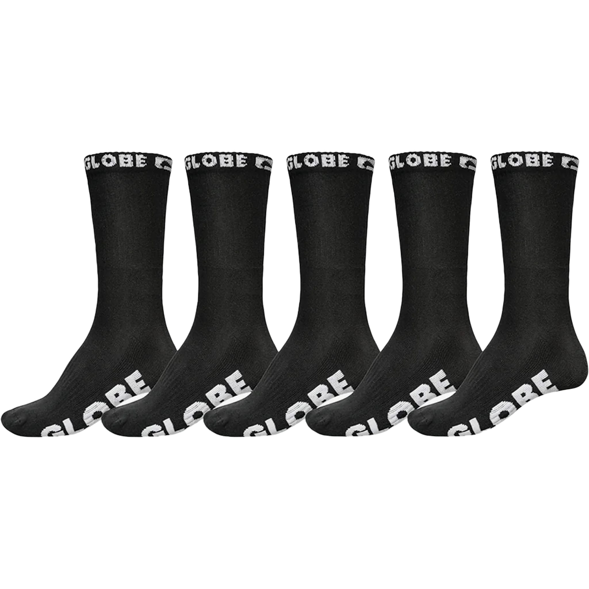 Globe Blackout Crew Sock 5-Pack Black Socks