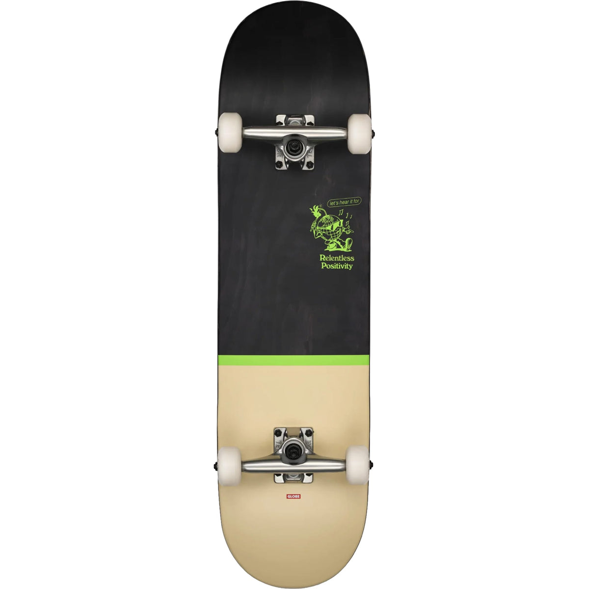 Globe G1 Posi-Dip Skateboard Complete Black Green 8.25" Skateboard Complete
