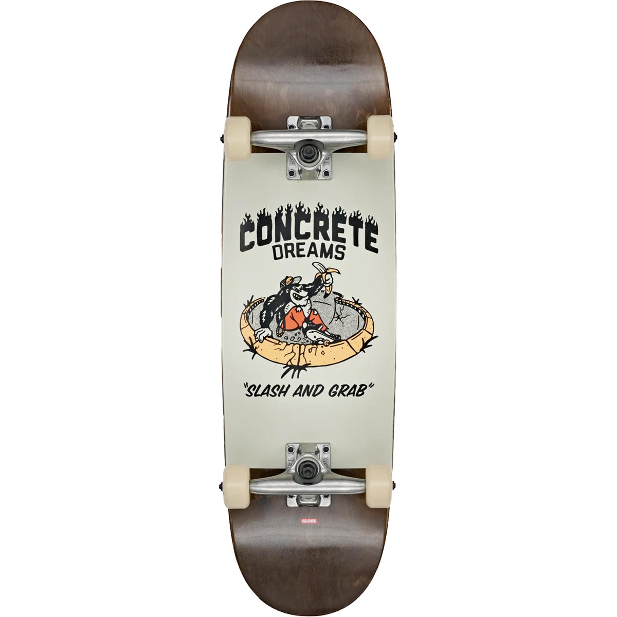 Globe Kids Softie Mid Skateboard Complete Dark Maple Concrete Dreams 8.25" Skateboard Complete