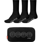 Globe OG Stealth Hi Crew Sock 3-Pack w Case Black Socks
