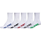 Globe Stealth Crew Sock 5-Pack White Socks