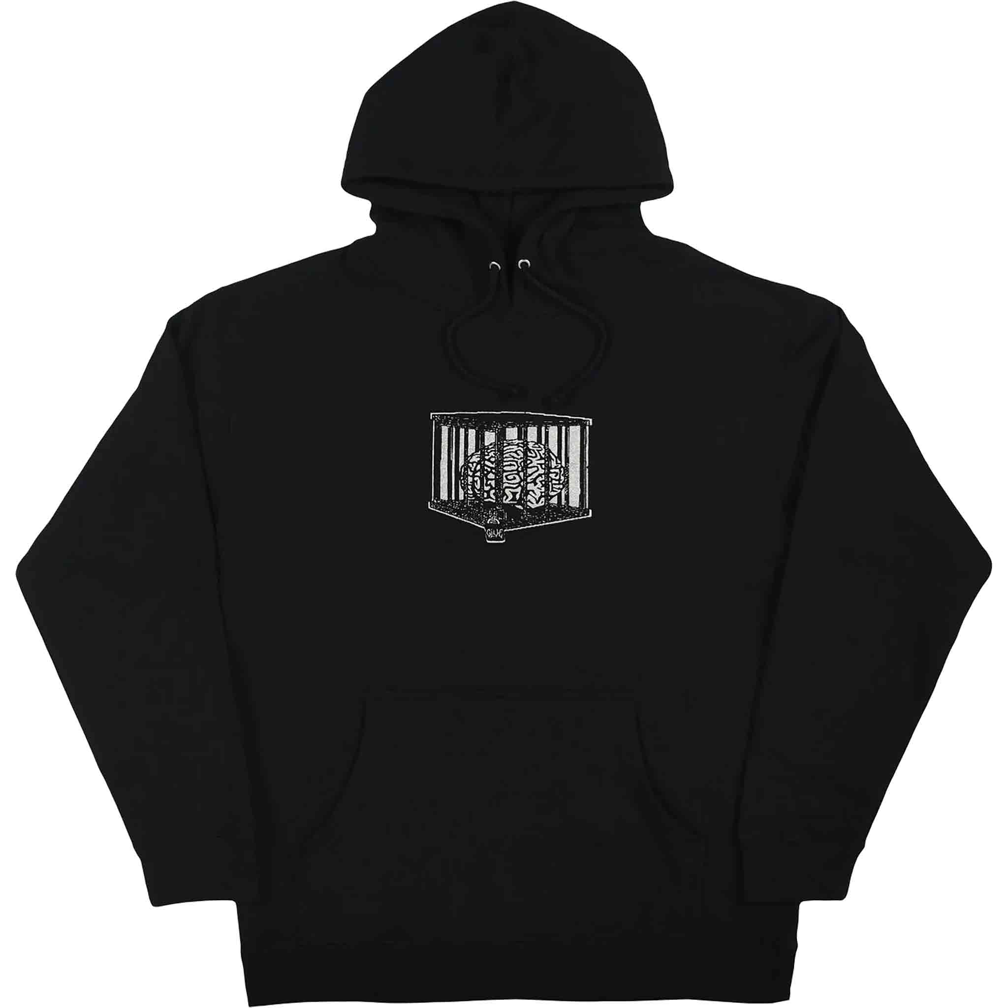 Glue Brain Jail Hoodie Black Sweatshirts