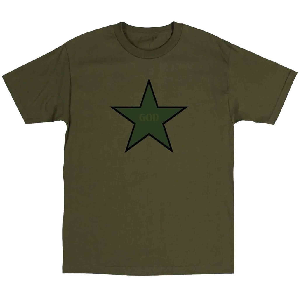 Glue T-Shirt God Star Military Green T Shirt