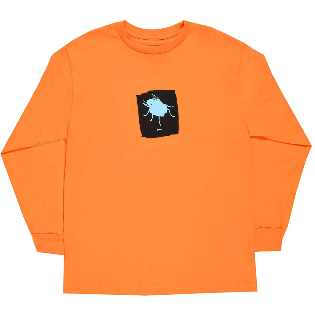 Glue The Fly Long Sleeve Tee Orange T Shirt