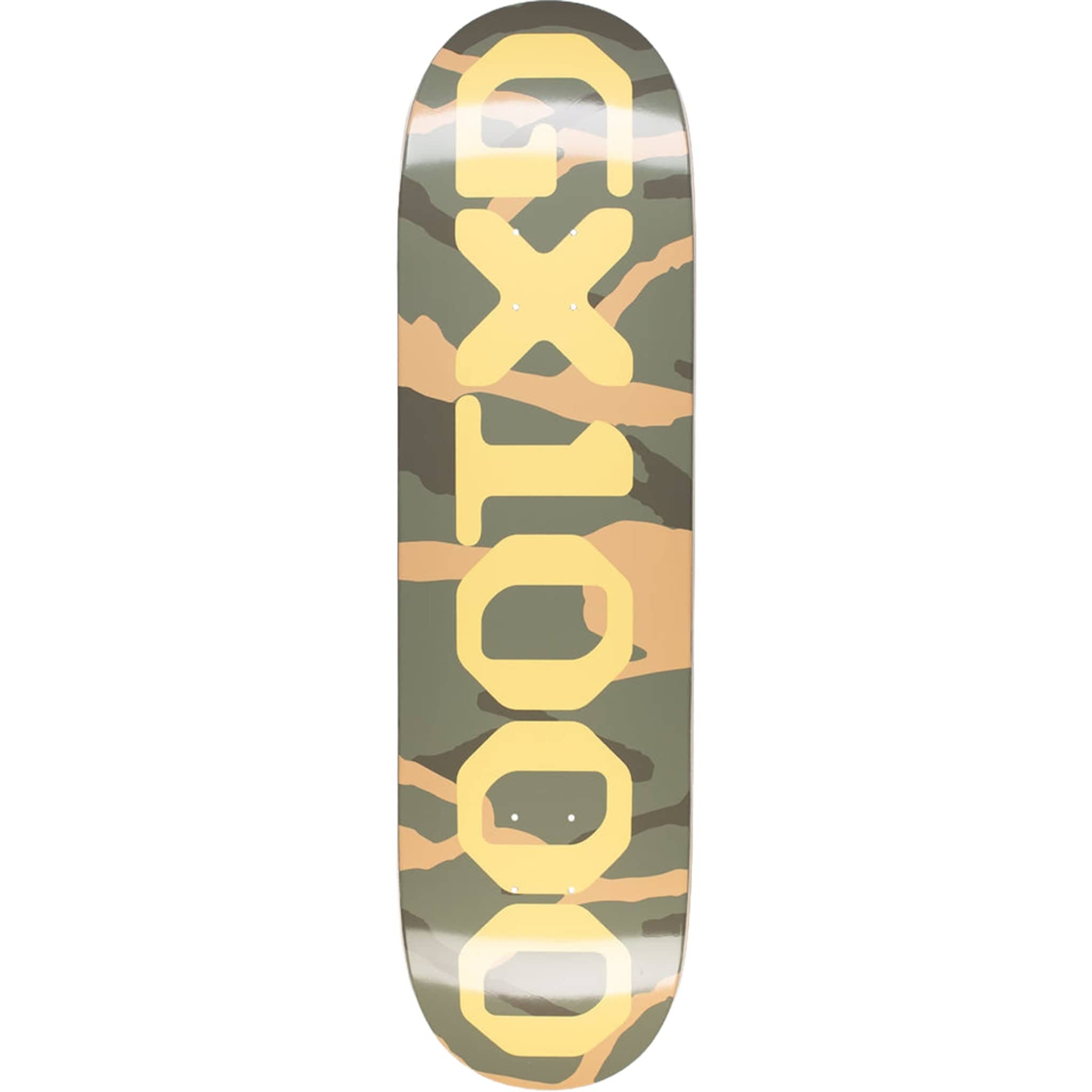GX1000 OG Logo Camo Yellow Skateboard Deck 8.5" Skateboard