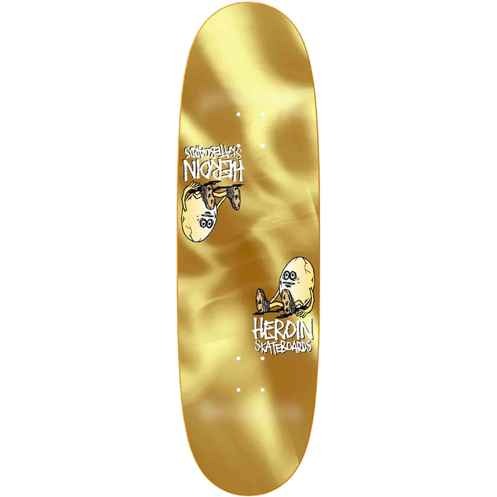 Heroin The Symmetrical Gold Egg 9.25" Skateboard Deck Skateboard