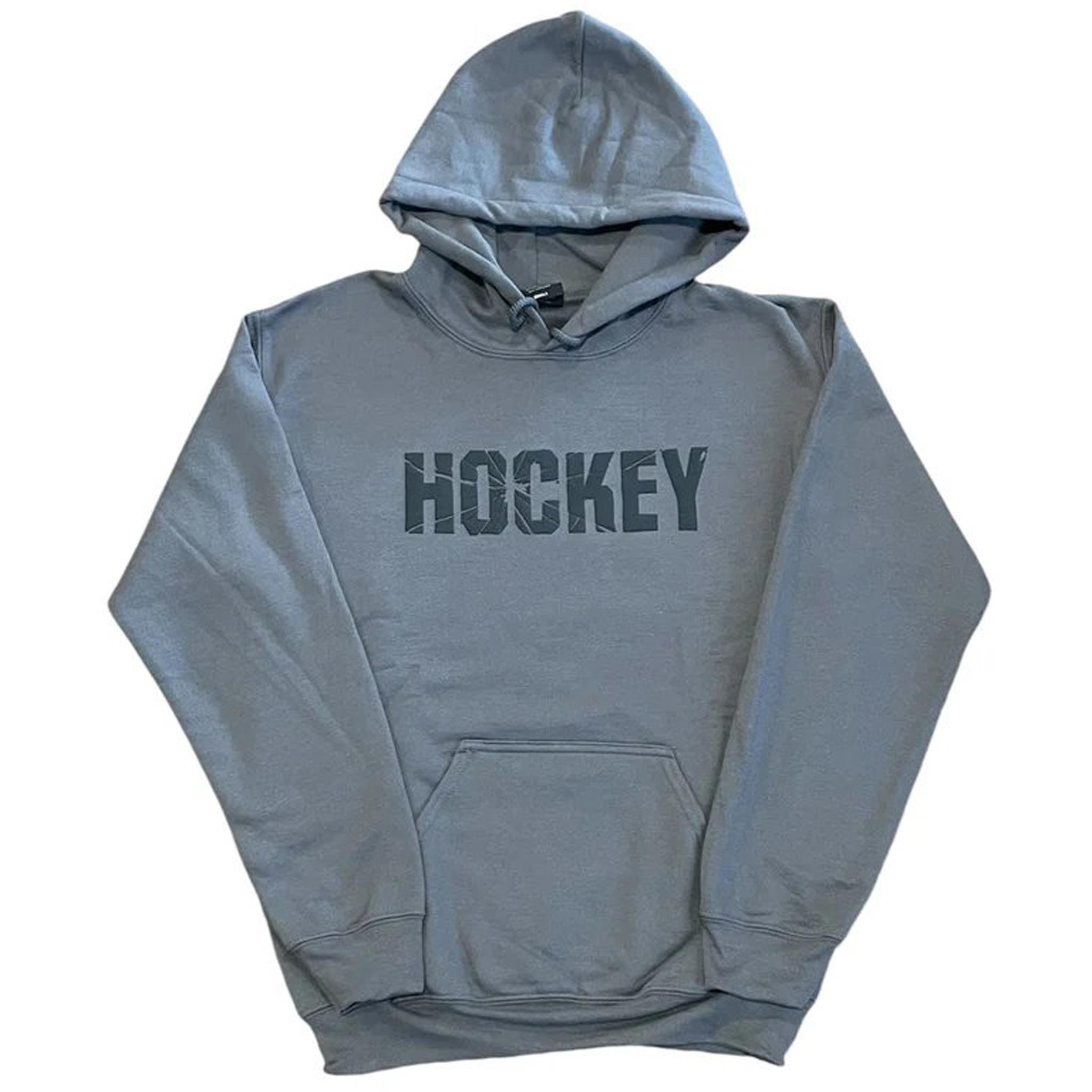 Hockey Shatter Hoodie Puff Print Charcoal Sweatshirts