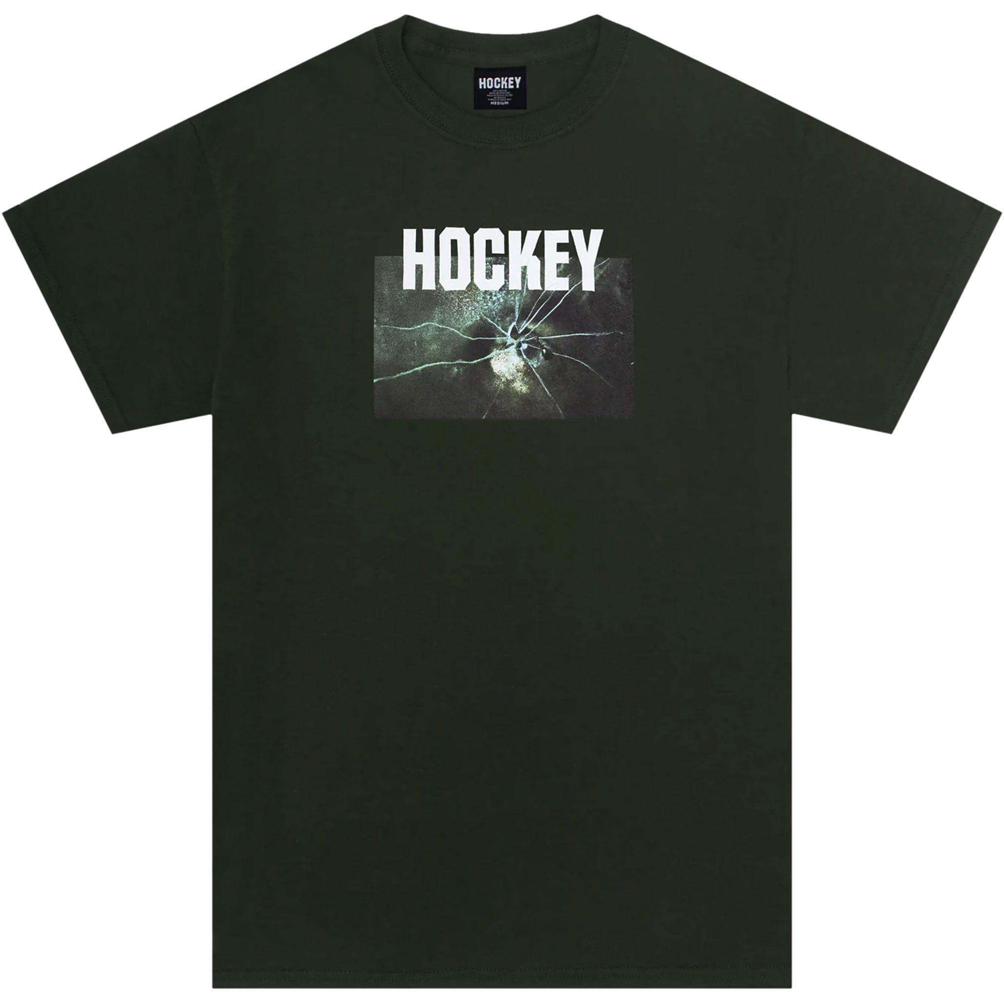 Hockey Thin Ice Tee Dark Green T Shirt