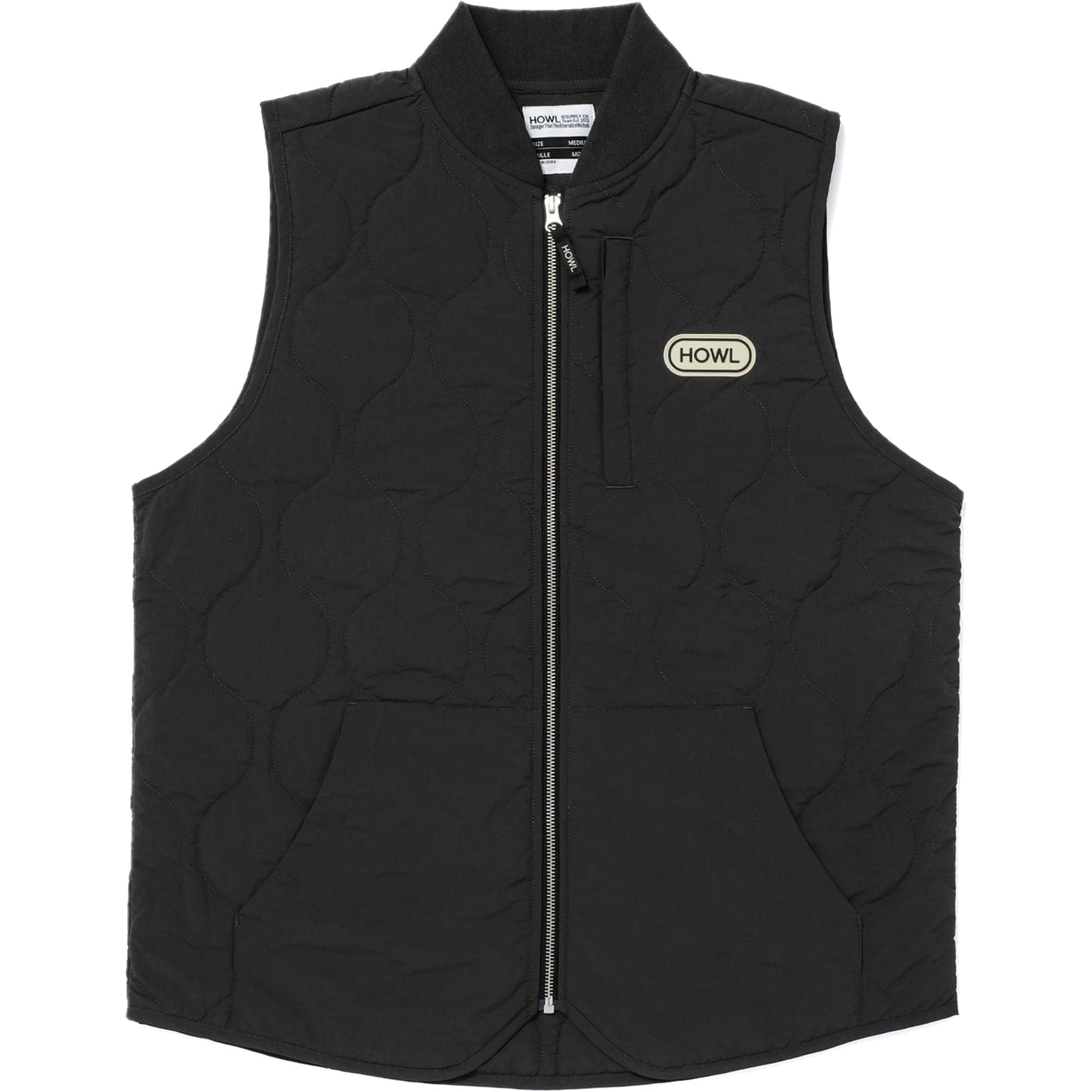 Howl Onion Quilt Vest Black Mens Thermal