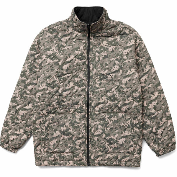 Howl Reversible Coaches Jacket 2026 Black Camo Mens Snowboard Coat
