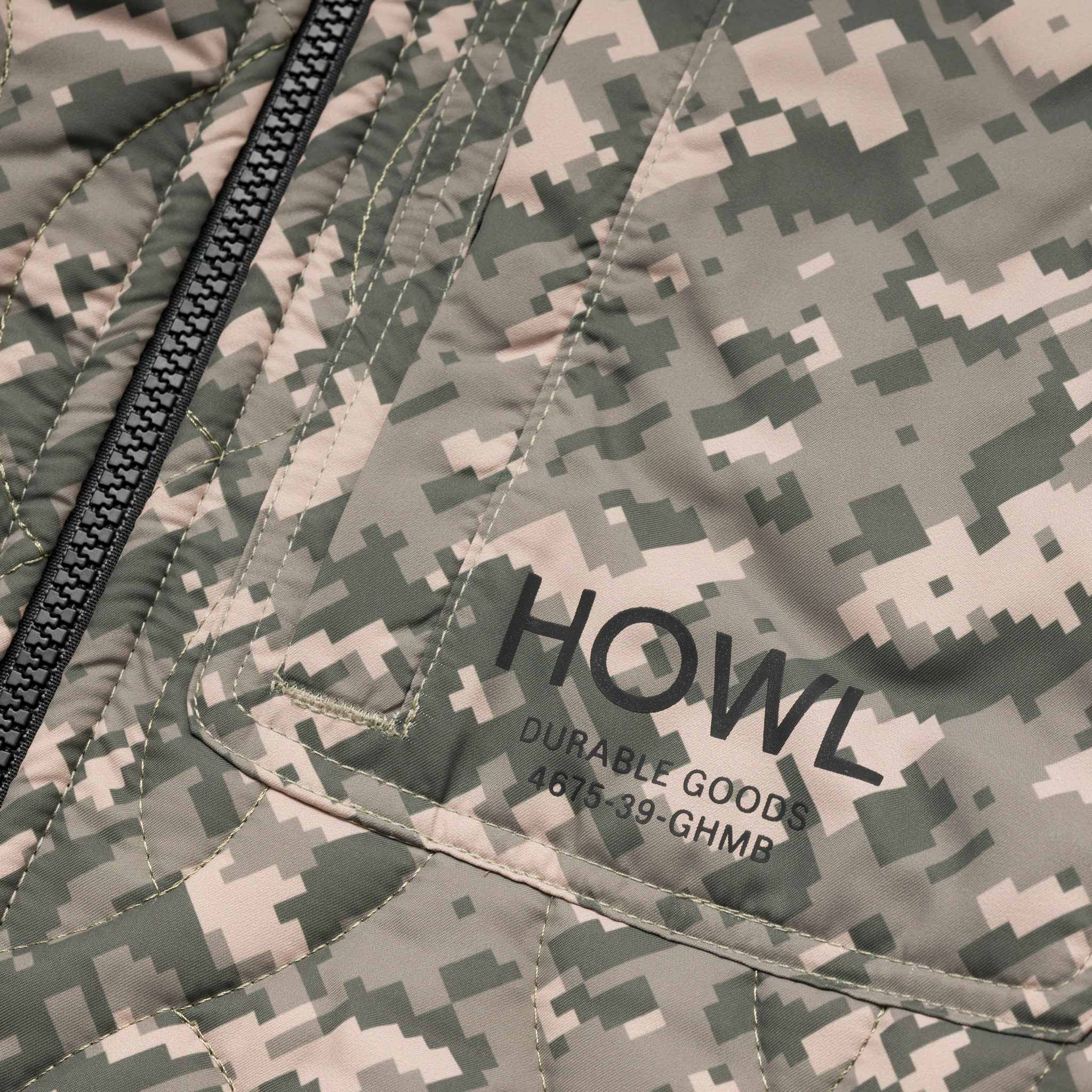 Howl Reversible Coaches Jacket 2026 Black Camo Mens Snowboard Coat