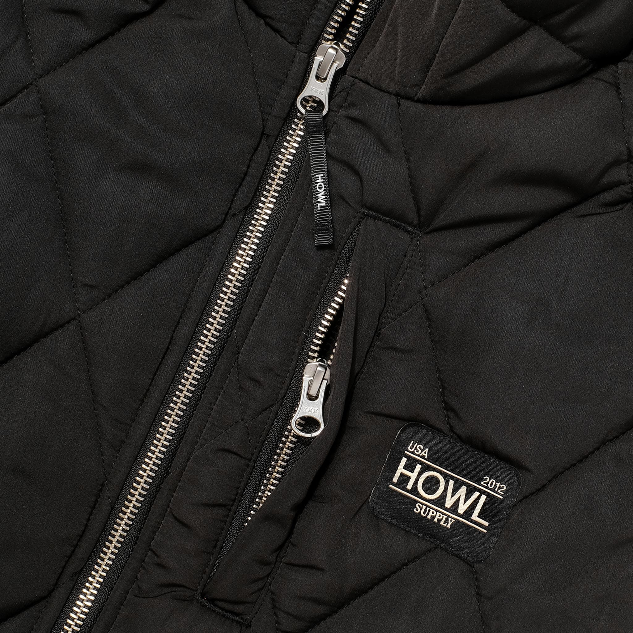 Howl Semi Puffy Vest Black 2025 Mens Snowboard Coat