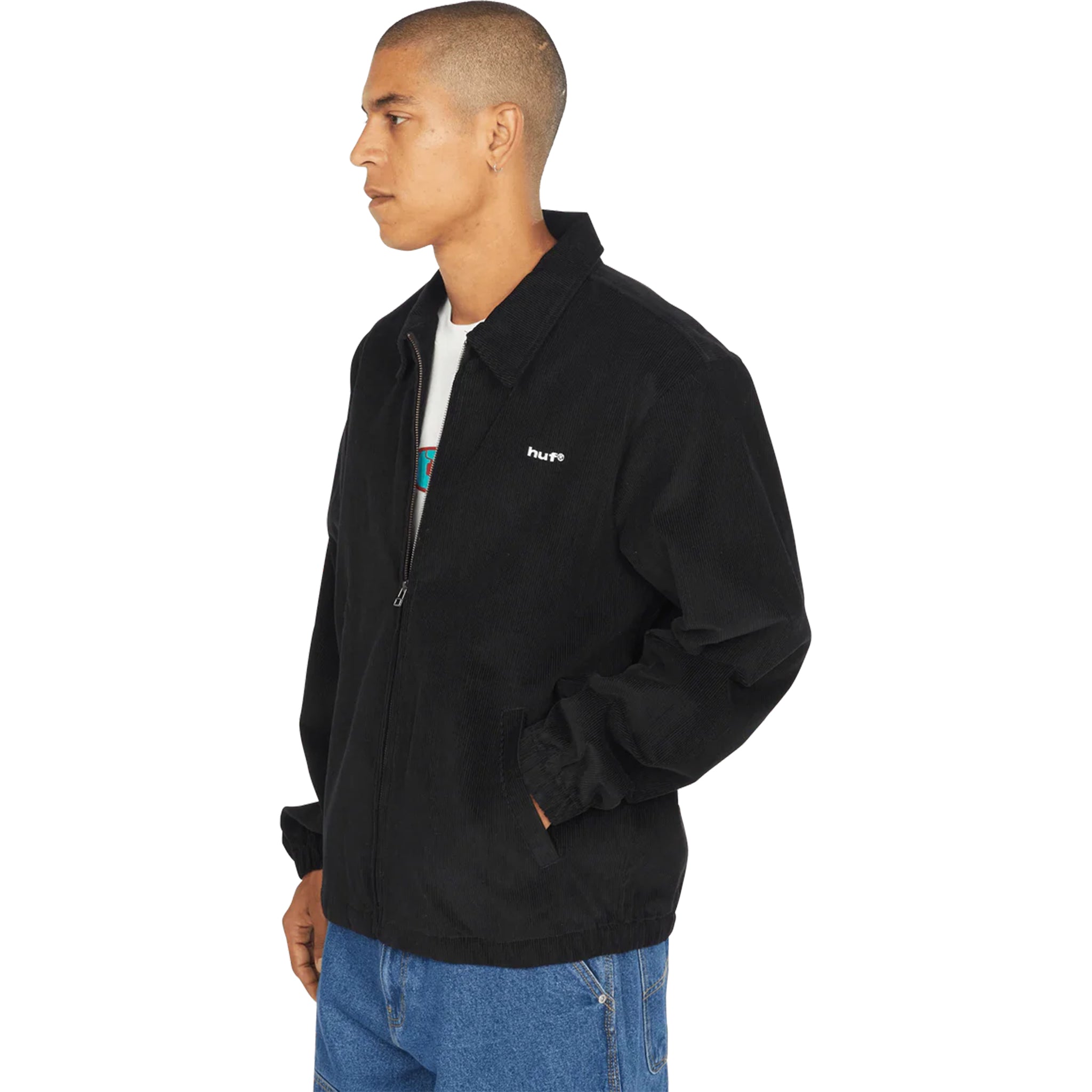 Huf 89 Corduroy Shop Jacket Black Casual Jackets