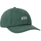 Huf Arch Logo 6 Panel Curved Visor Hat Forest Green T Shirt