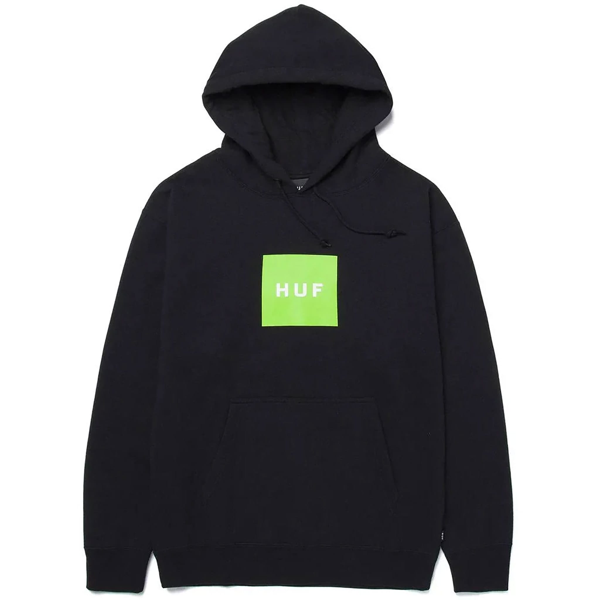 HUF Box Logo PO Hoodie Black HUF Green Sweatshirts