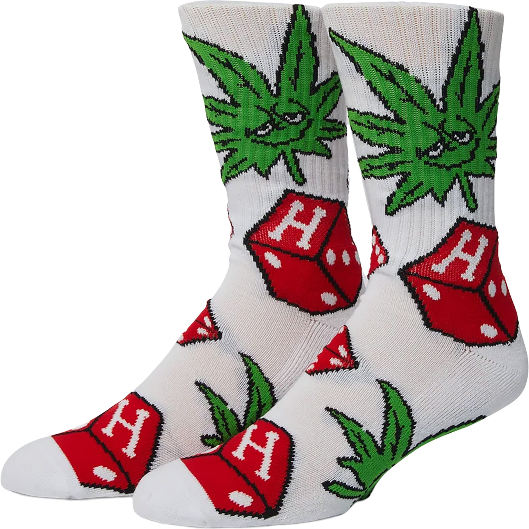HUF Dice Buddy Crew Sock White Socks
