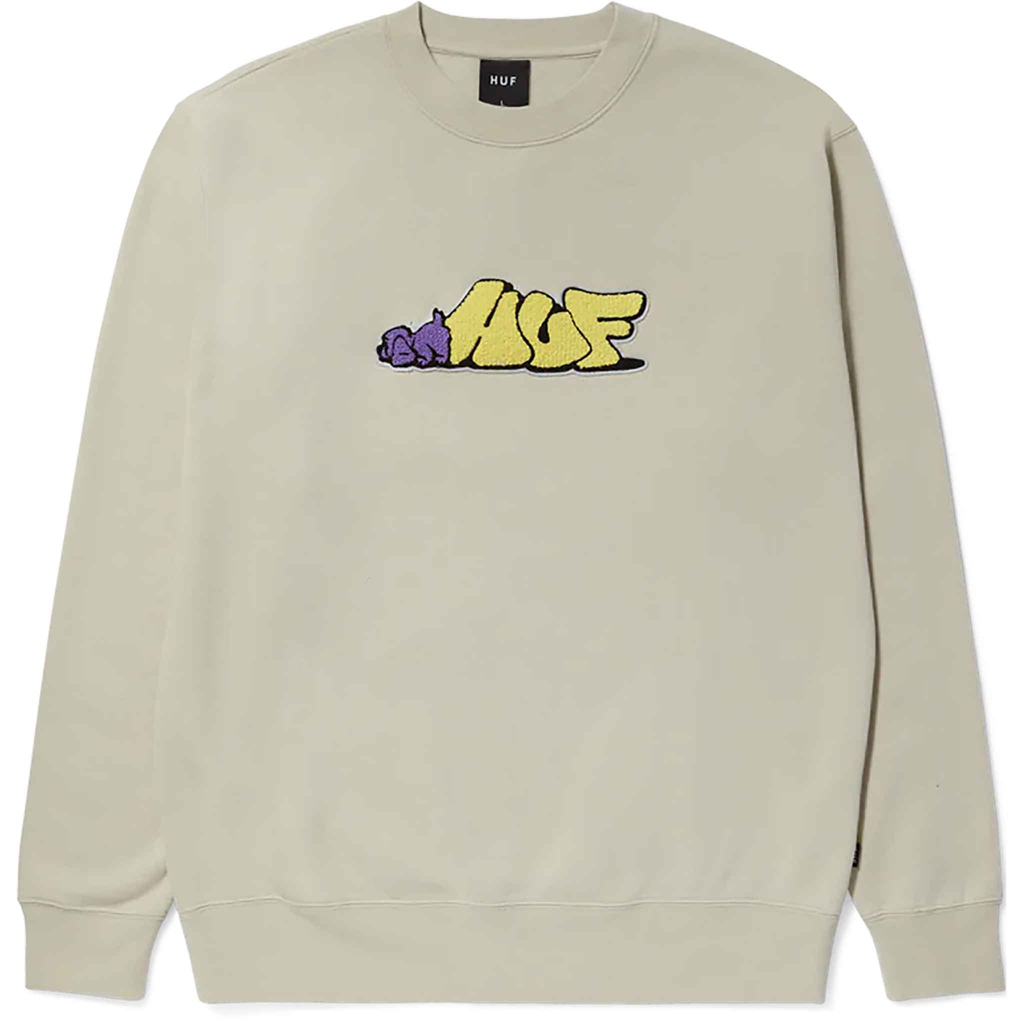 Huf Dog Sense Crewneck Stone Sweatshirts