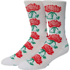 HUF Fuck It Rose Crew Sock White Socks