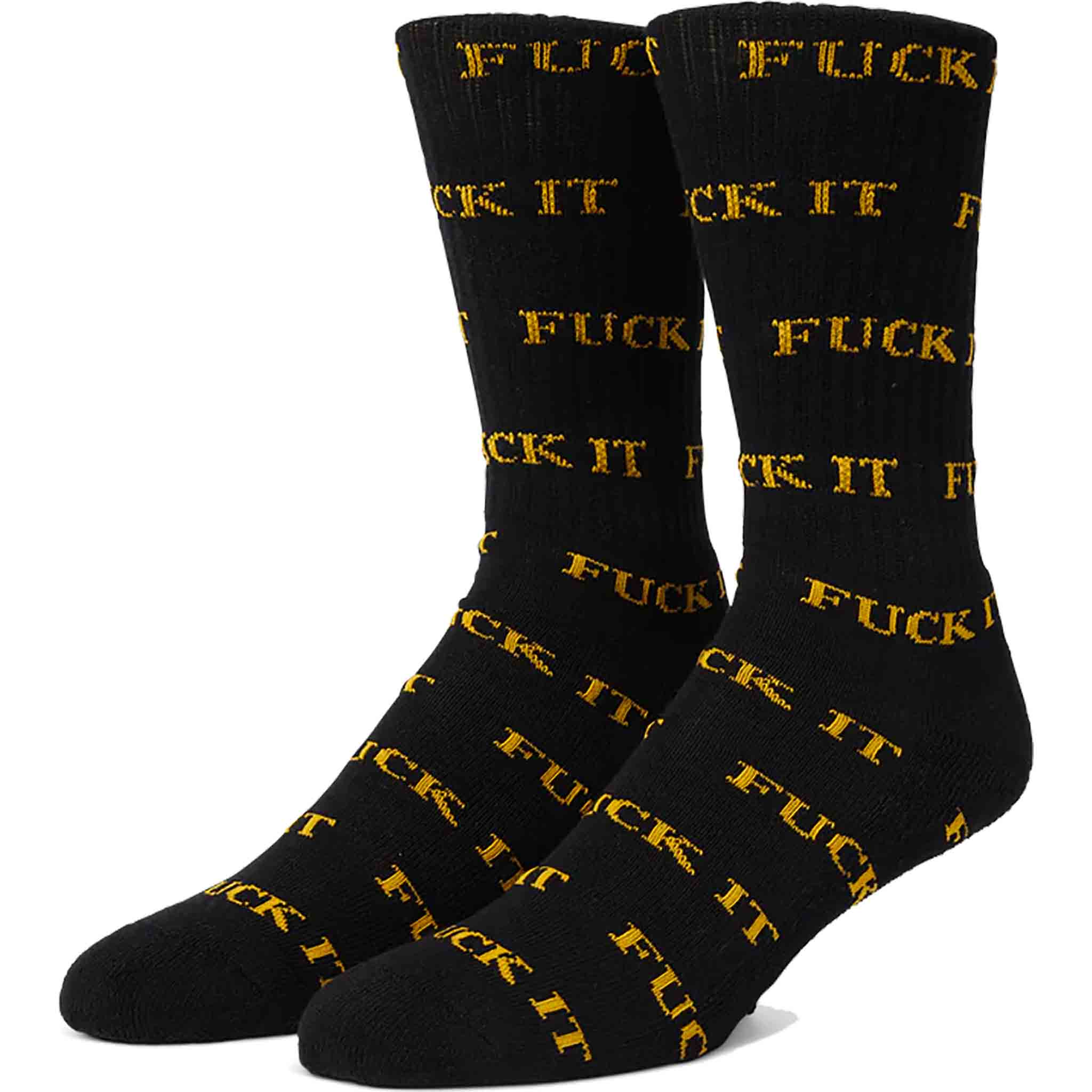 Huf Fuck It Sock Black Orange Socks