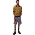 Huf Instinct Bowling Sweater Brown Button Up