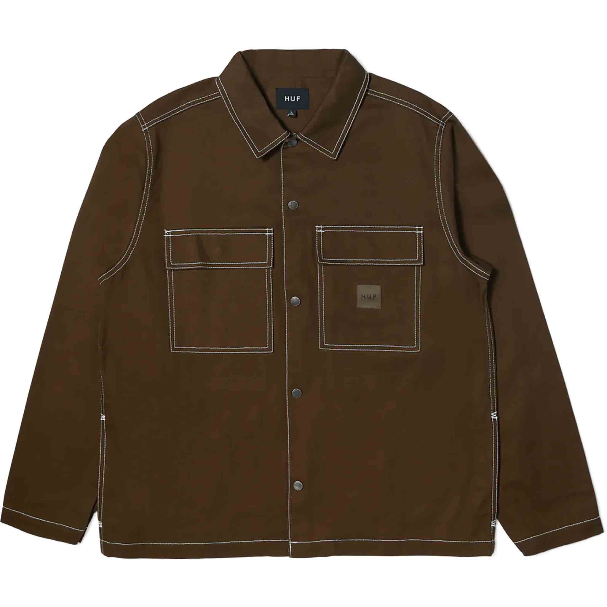 Huf Mason Shacket Espresso Casual Jackets