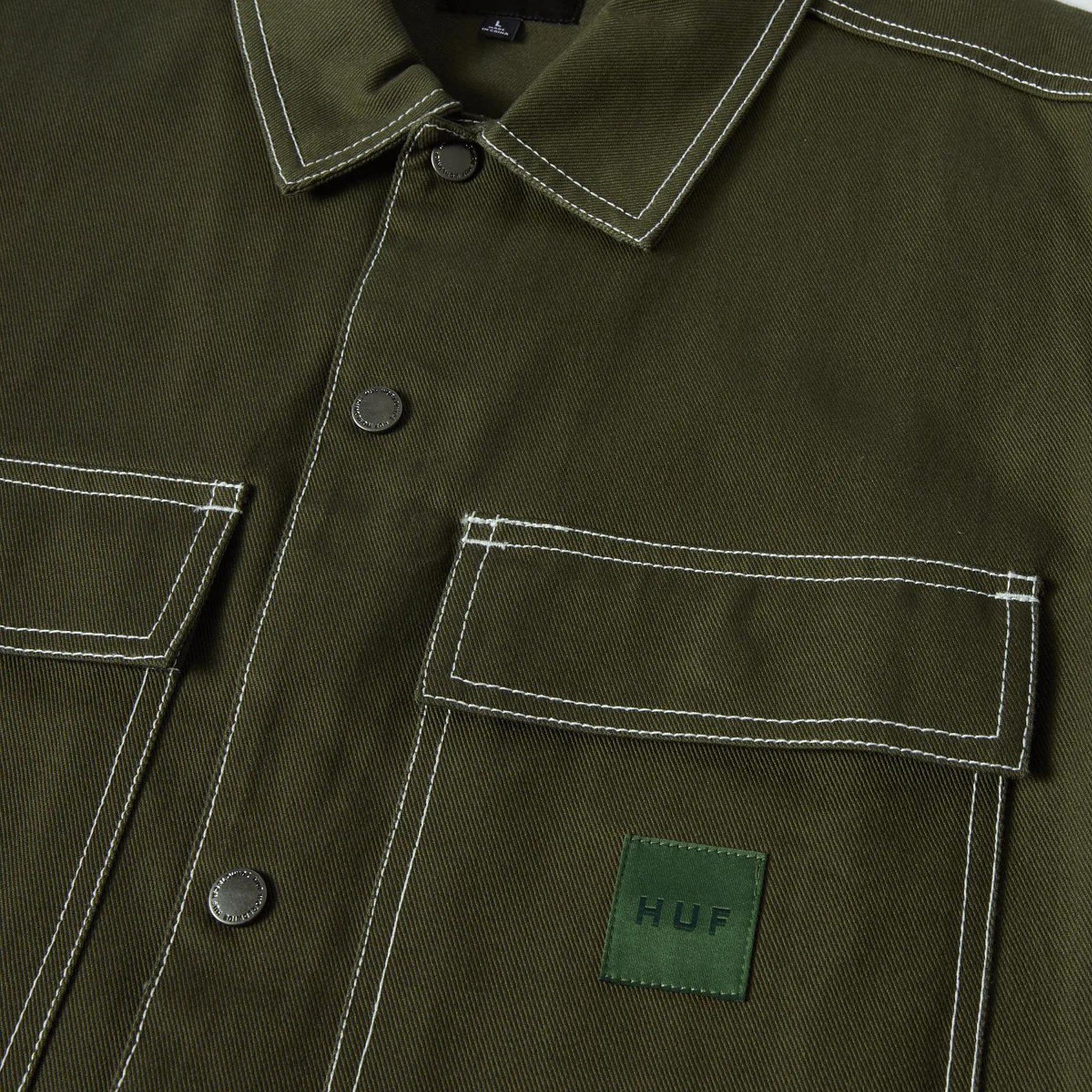 HUF Mason Shacket Hunter Green Casual Jackets