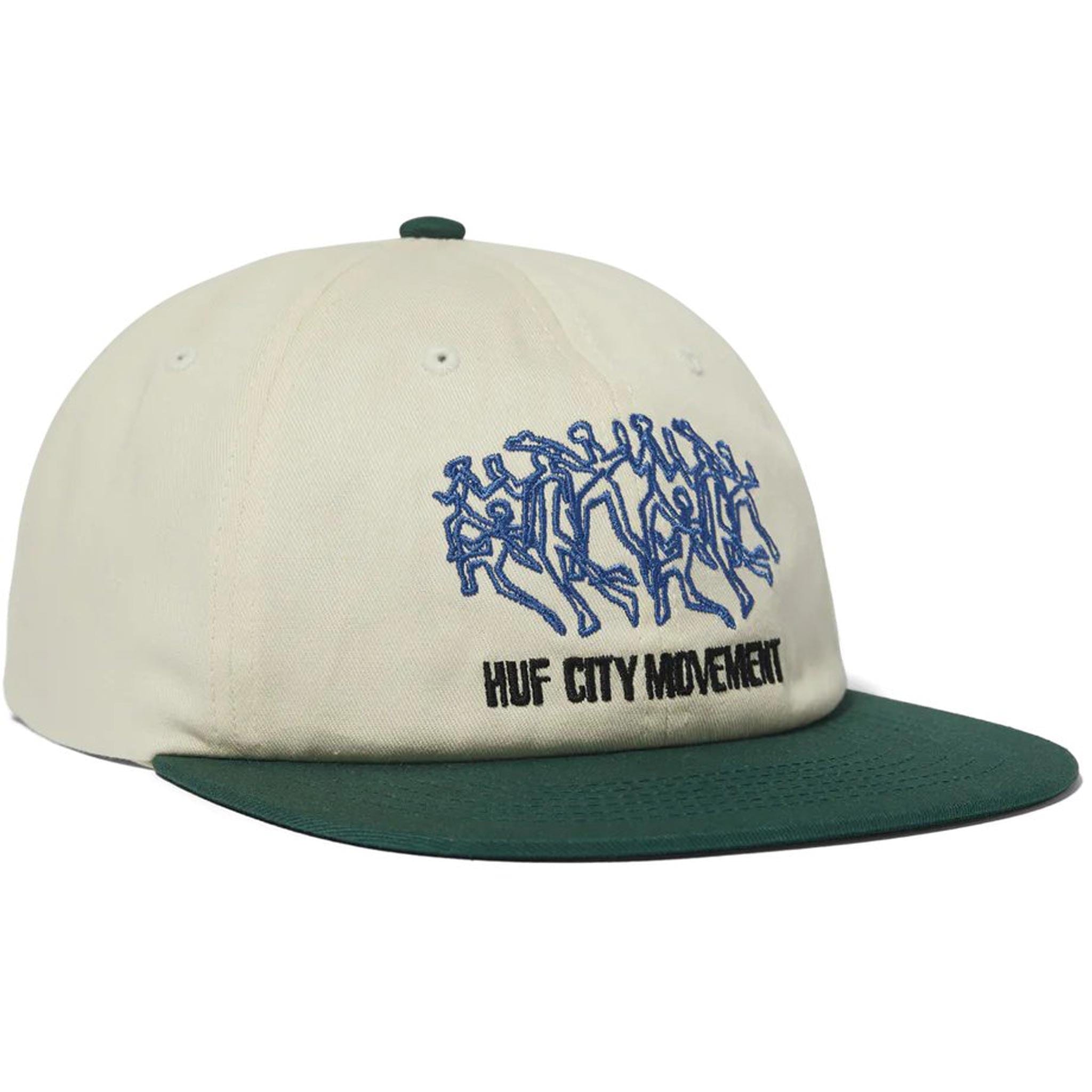 HUF Movement 6 Panel Snapback Linen Hats