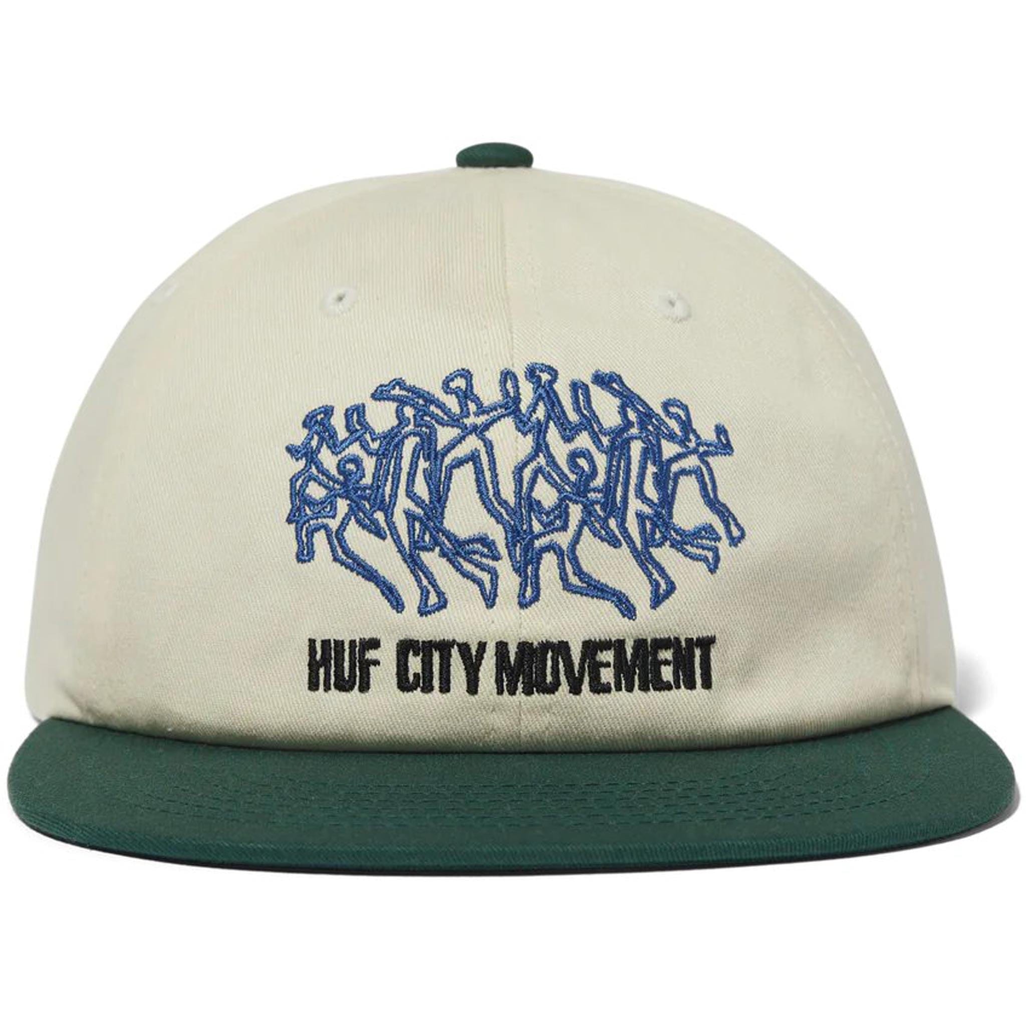 HUF Movement 6 Panel Snapback Linen Hats