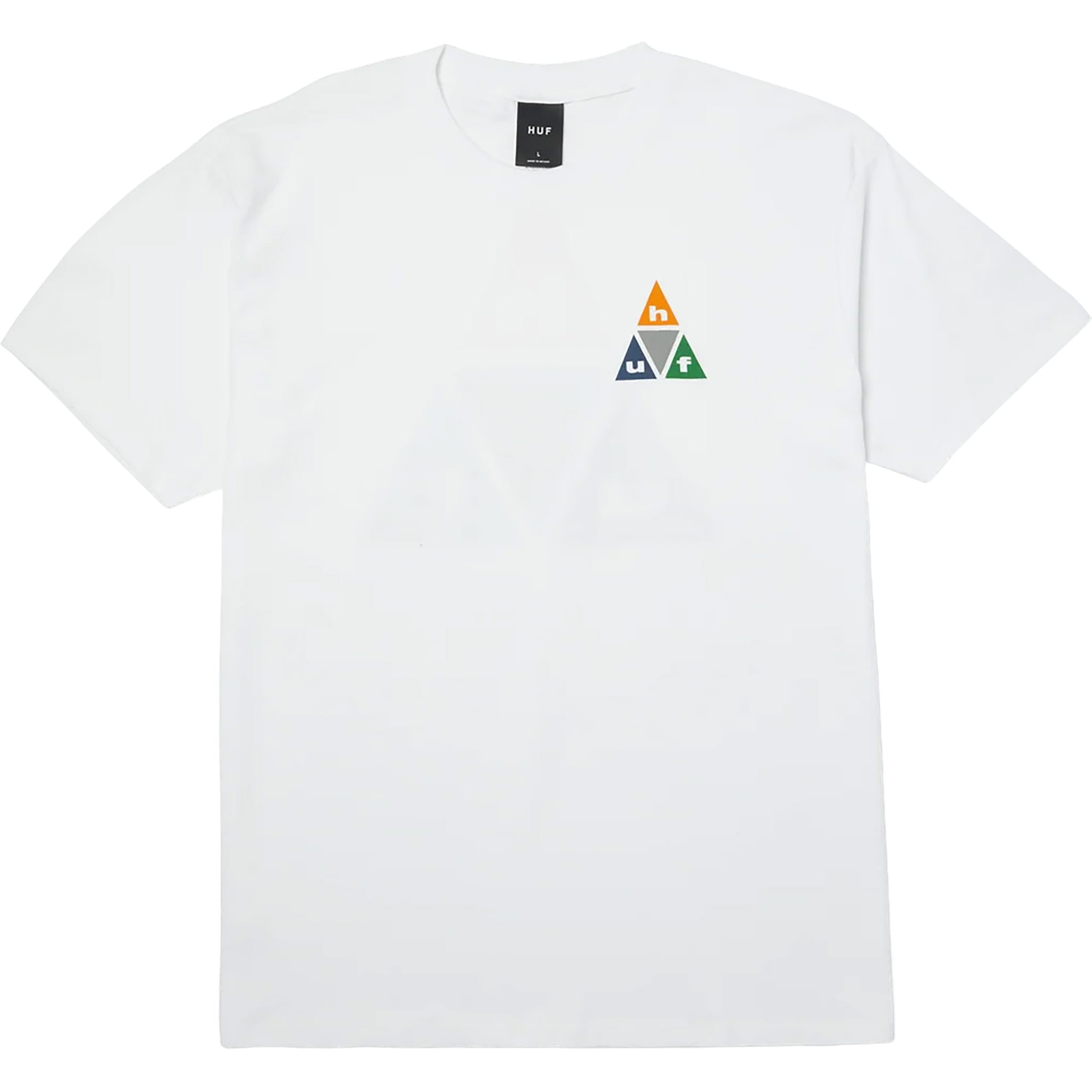HUF Prism TT Tee White Burnt Orange T Shirt