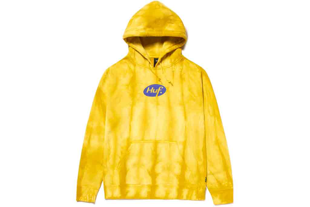 Huf Relax Tie Dye Hoodie Yellow Sweatshirts