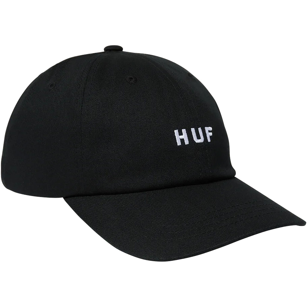 Huf Set OG Curved 6 Panel Hat Black Hats
