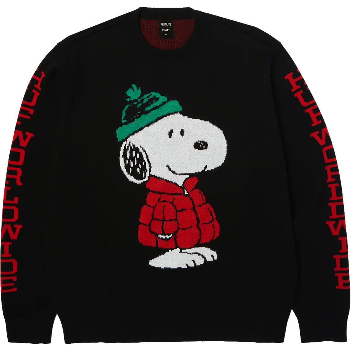 Huf Snoopy Puffer Sweater Black Sweatshirts