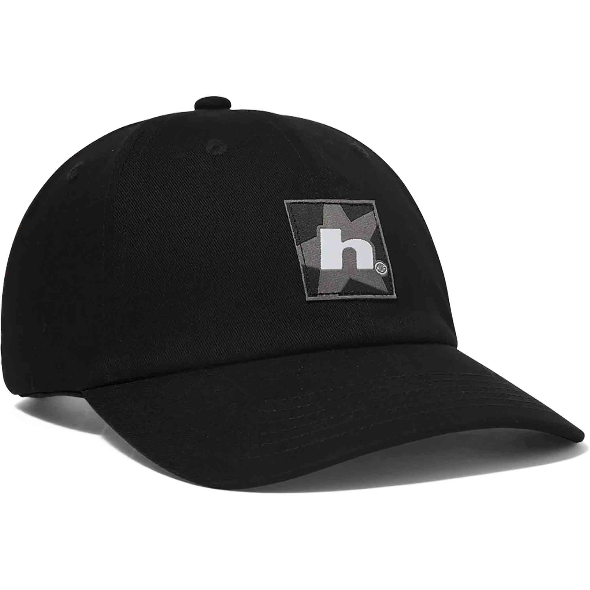 Huf Star Box Logo 6 Panel Hat Black Hats