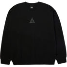 HUF Triple Triangle Embroidered Crew Black Grey Sweatshirts