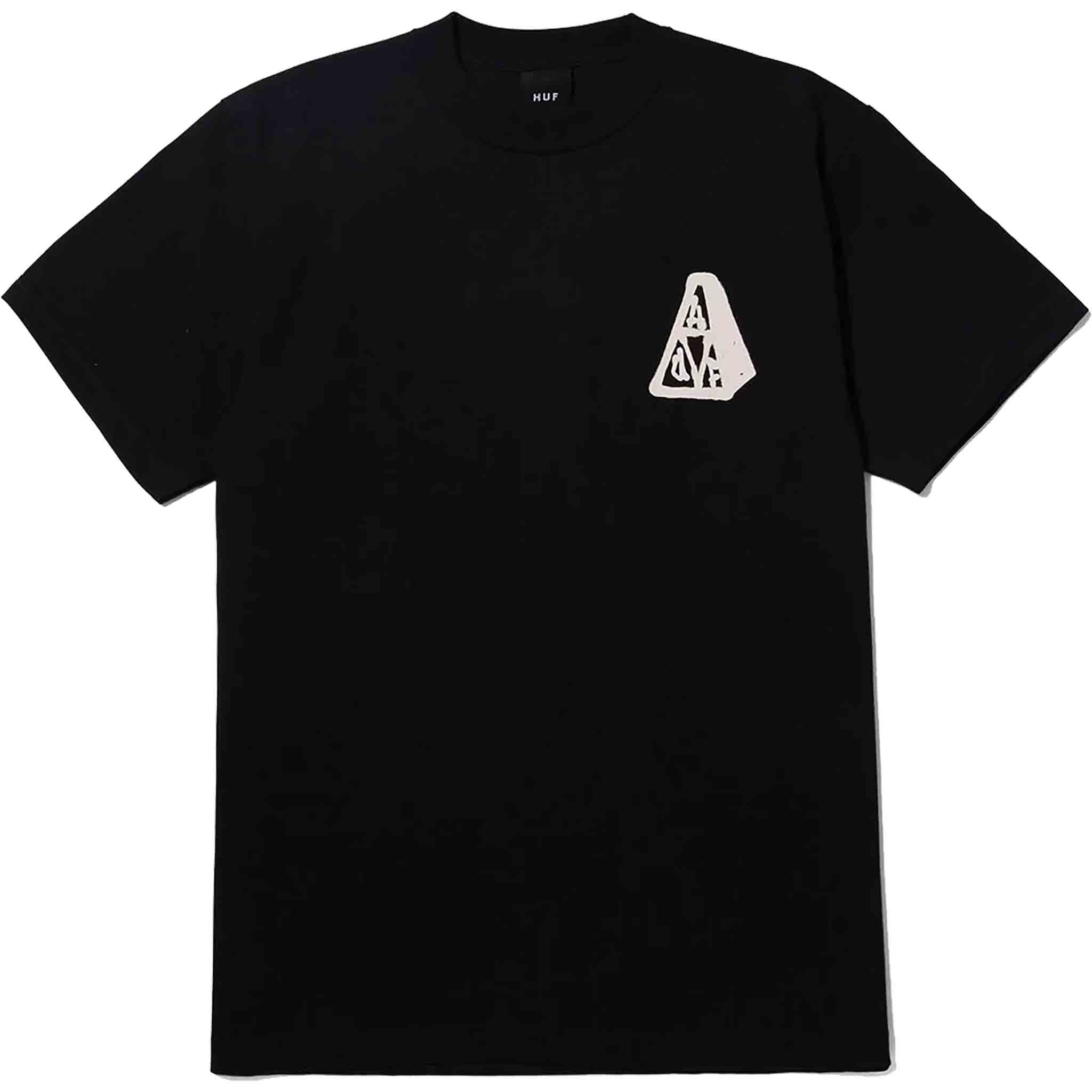 Huf Triple Triangle Hallows Tee Black T Shirt