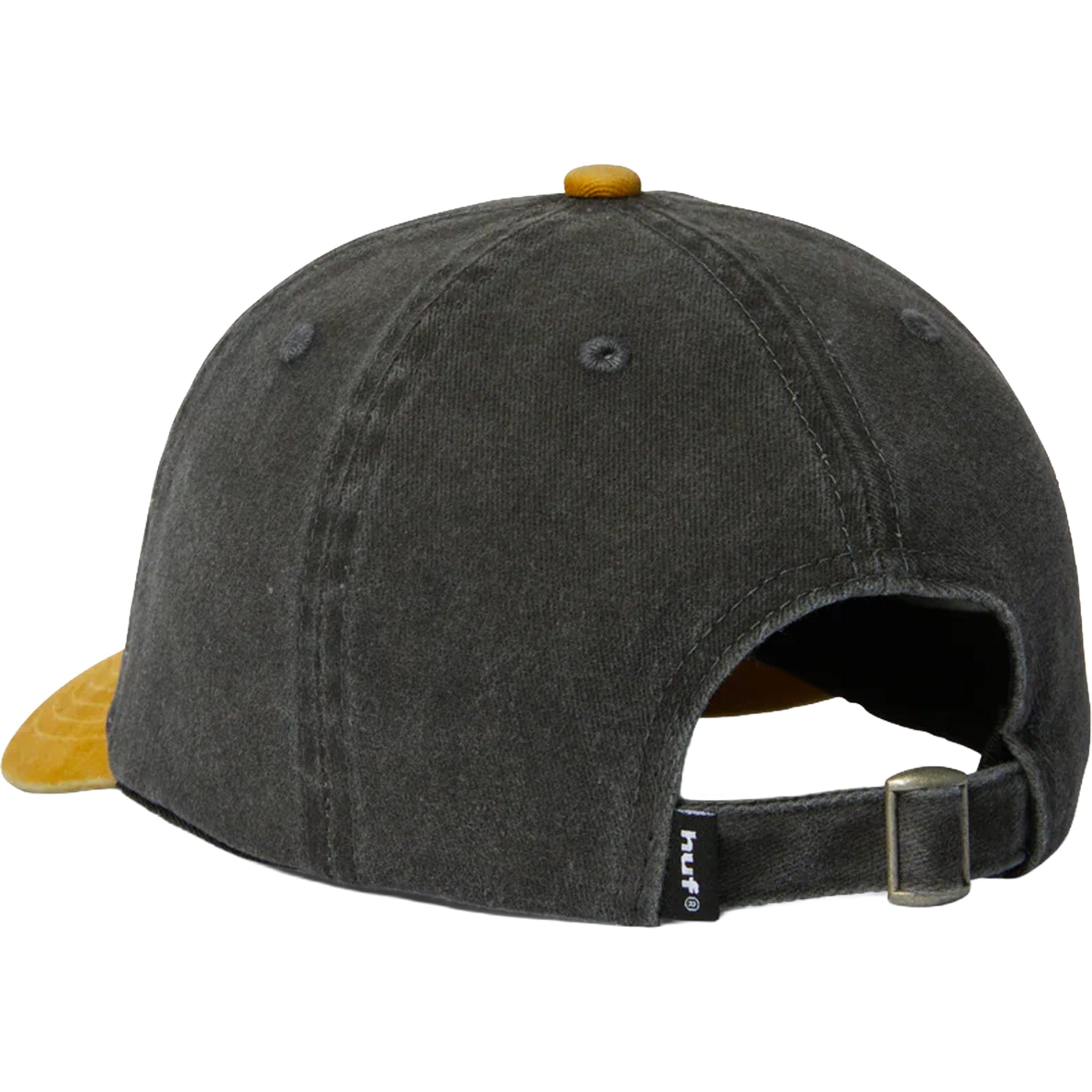 Huf Two Tone 89 Washed 6-Panel Strapback Hat Black Hats