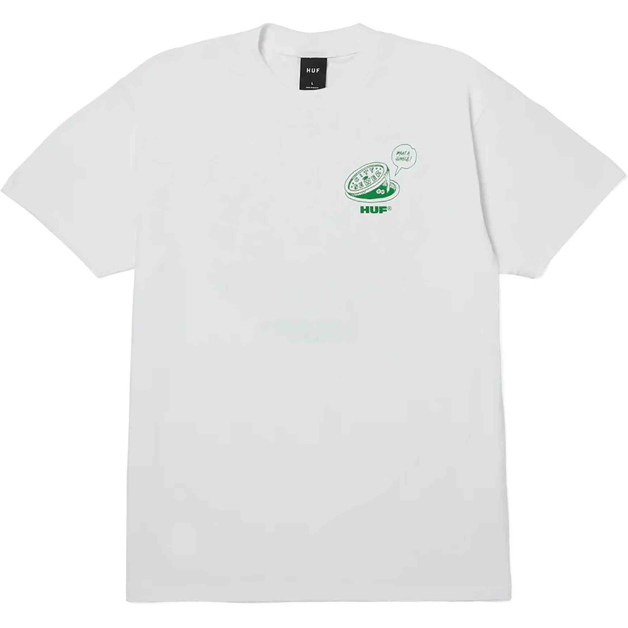 Huf What A Jungle Tee White T Shirt
