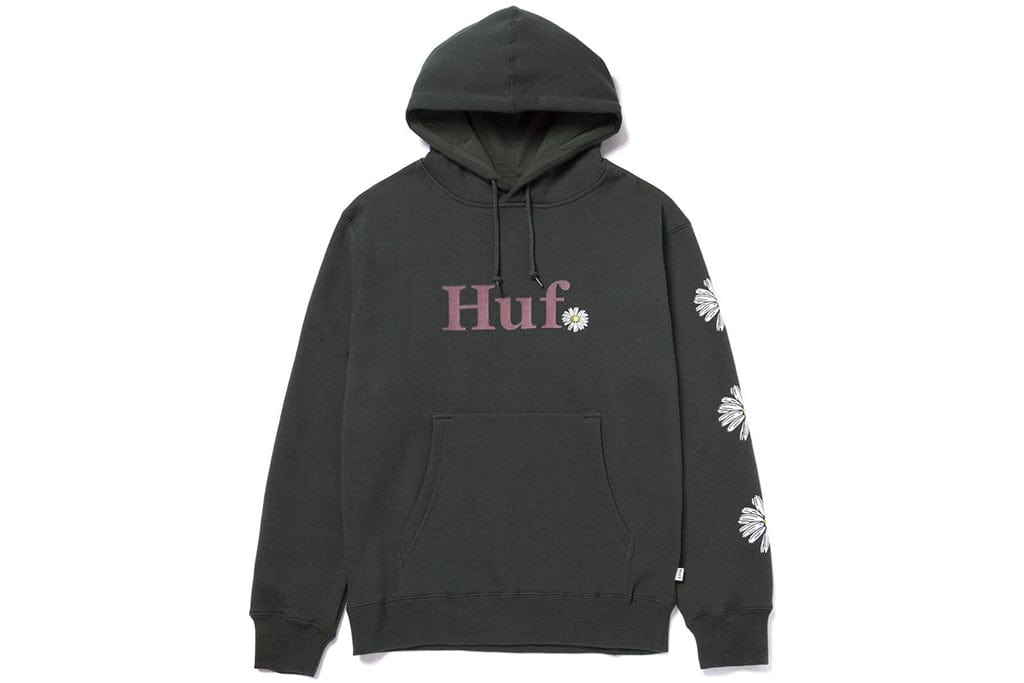 Huf Womens In Bloom Hoodie Dark Green Womens Apparel