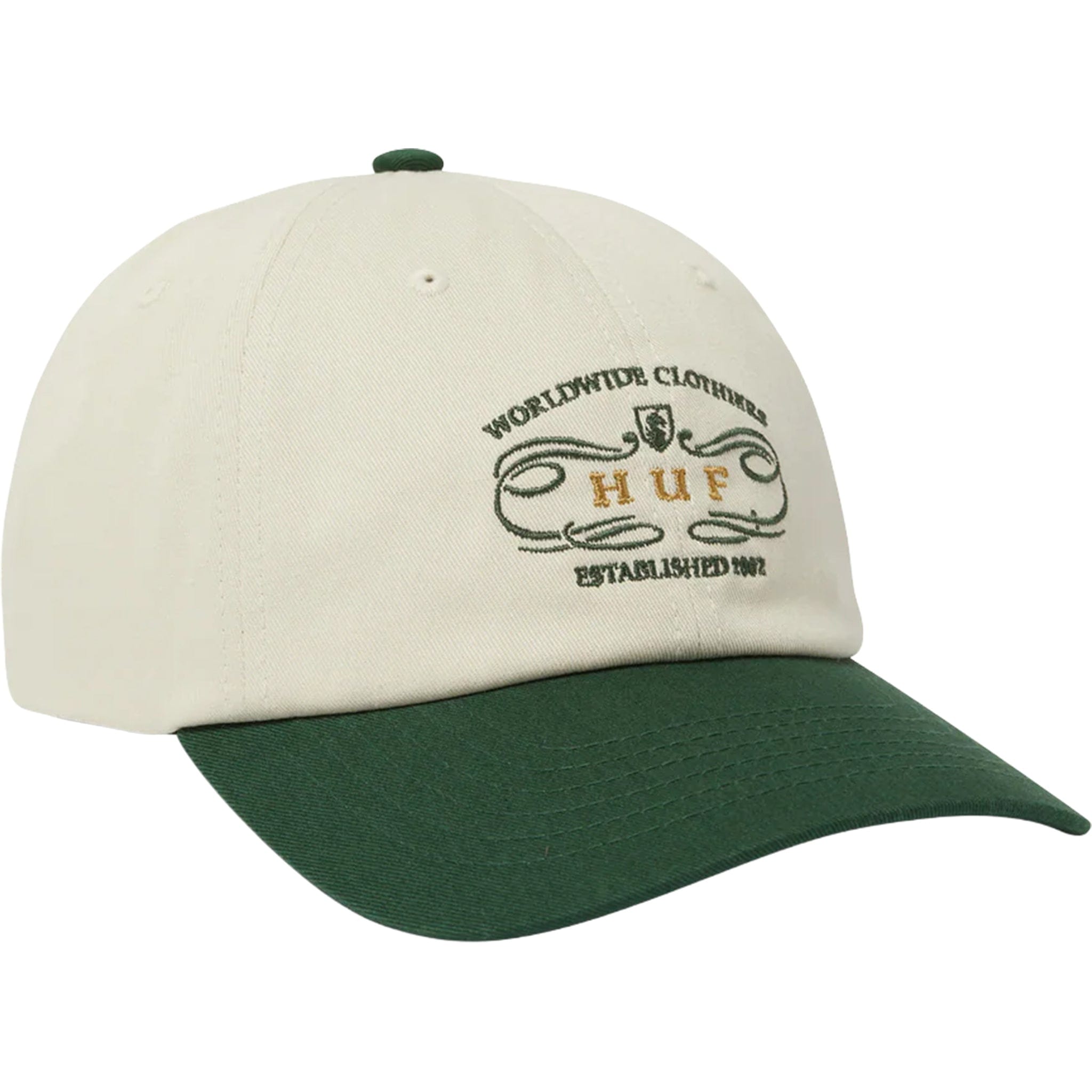 Huf Worldwide Clothiers 6 Panel CV Hat Forest Green Hats