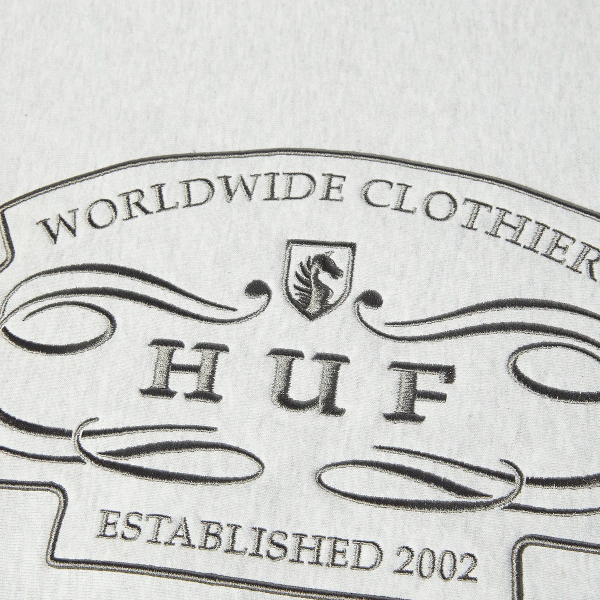 Huf Worldwide Clothiers Crewneck Sweatshirt Heather Grey Sweatshirts