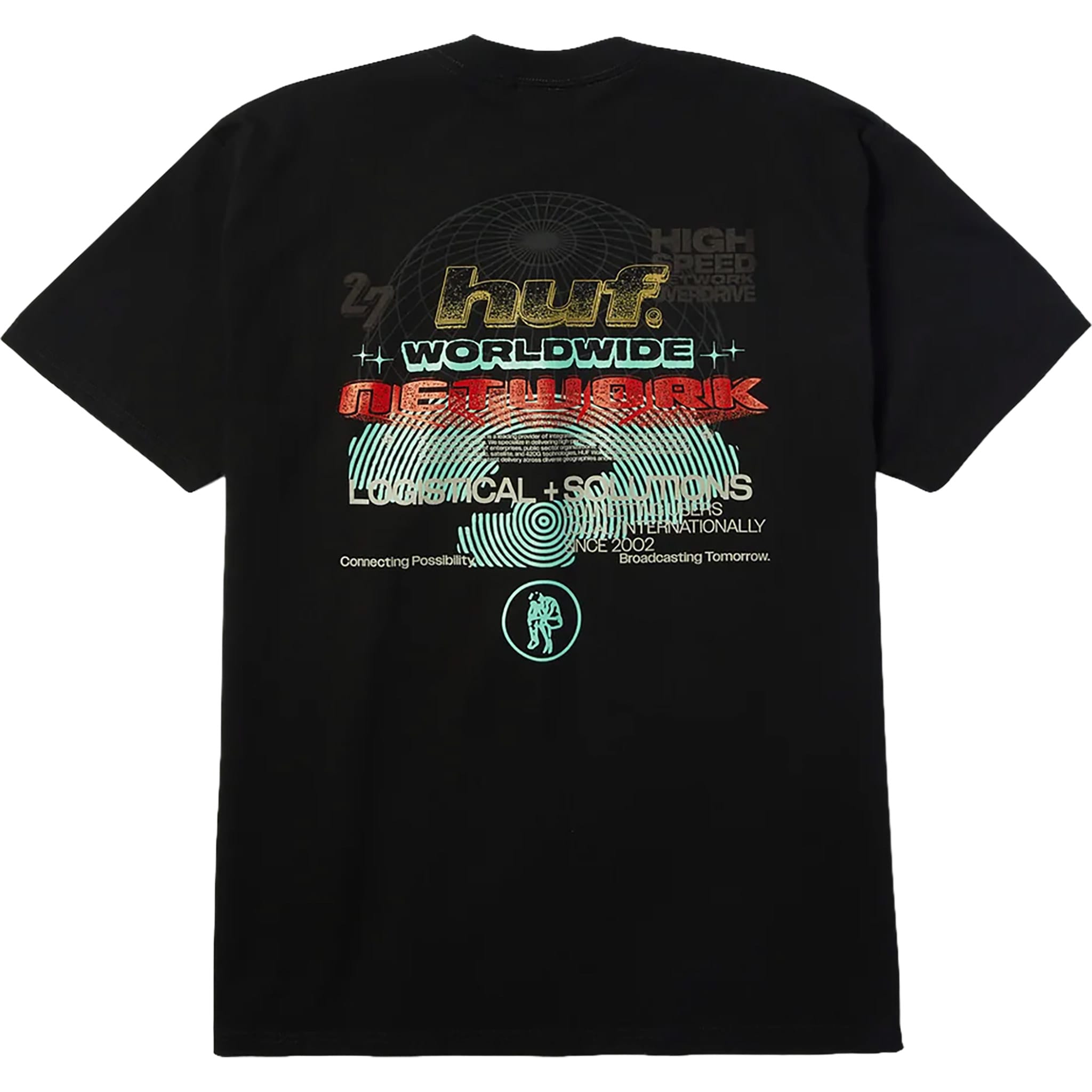 HUF Worldwide Network Tee Black T Shirt