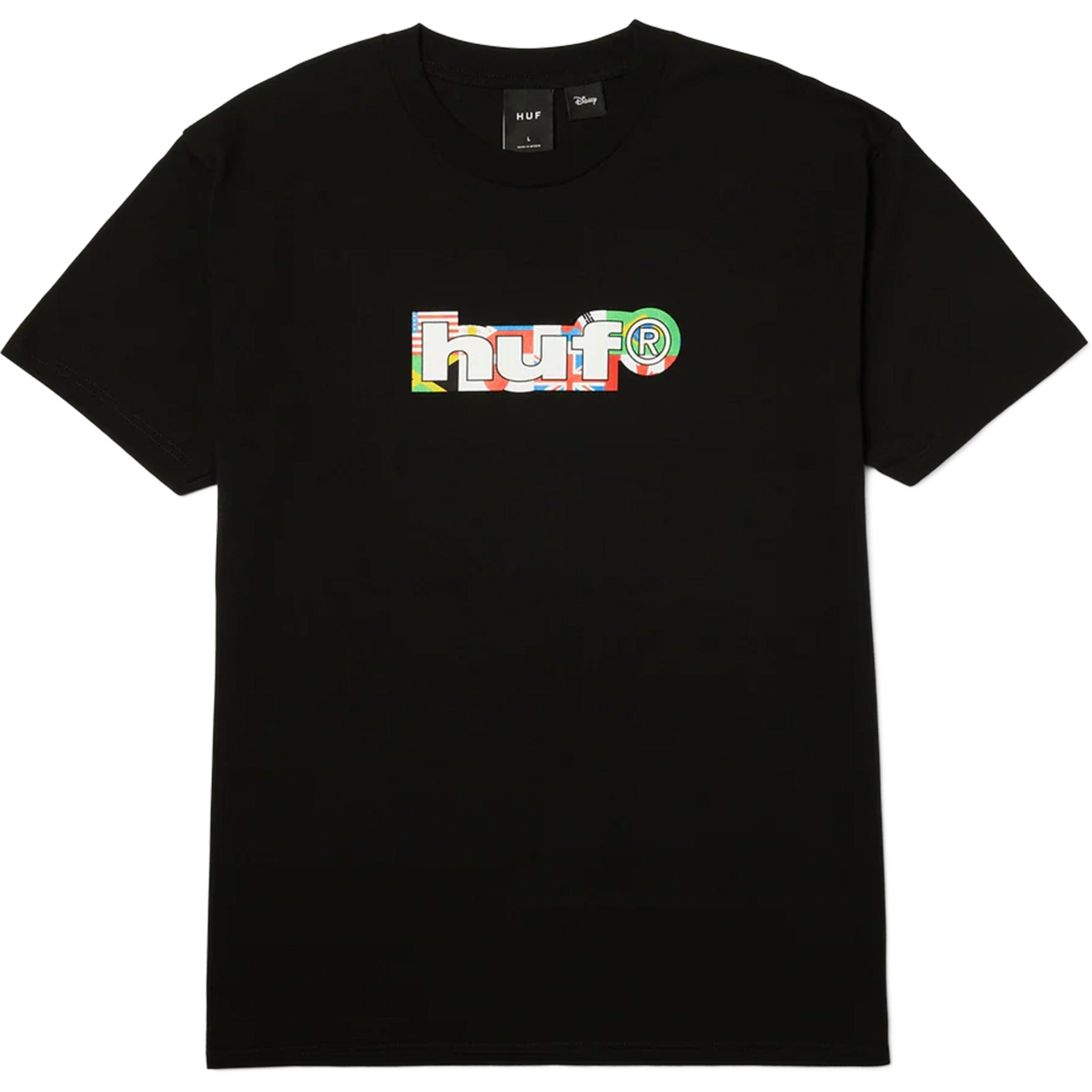 Huf X Disney Mickey World Tour Silhouette Tee Black T Shirt