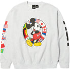 Huf X Disney Mickey Worldwide Tour Crewneck Sweatshirt Heather Grey Sweatshirts