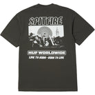Huf x Spitfire Burn Heavyweight T-Shirt Washed Black T Shirt