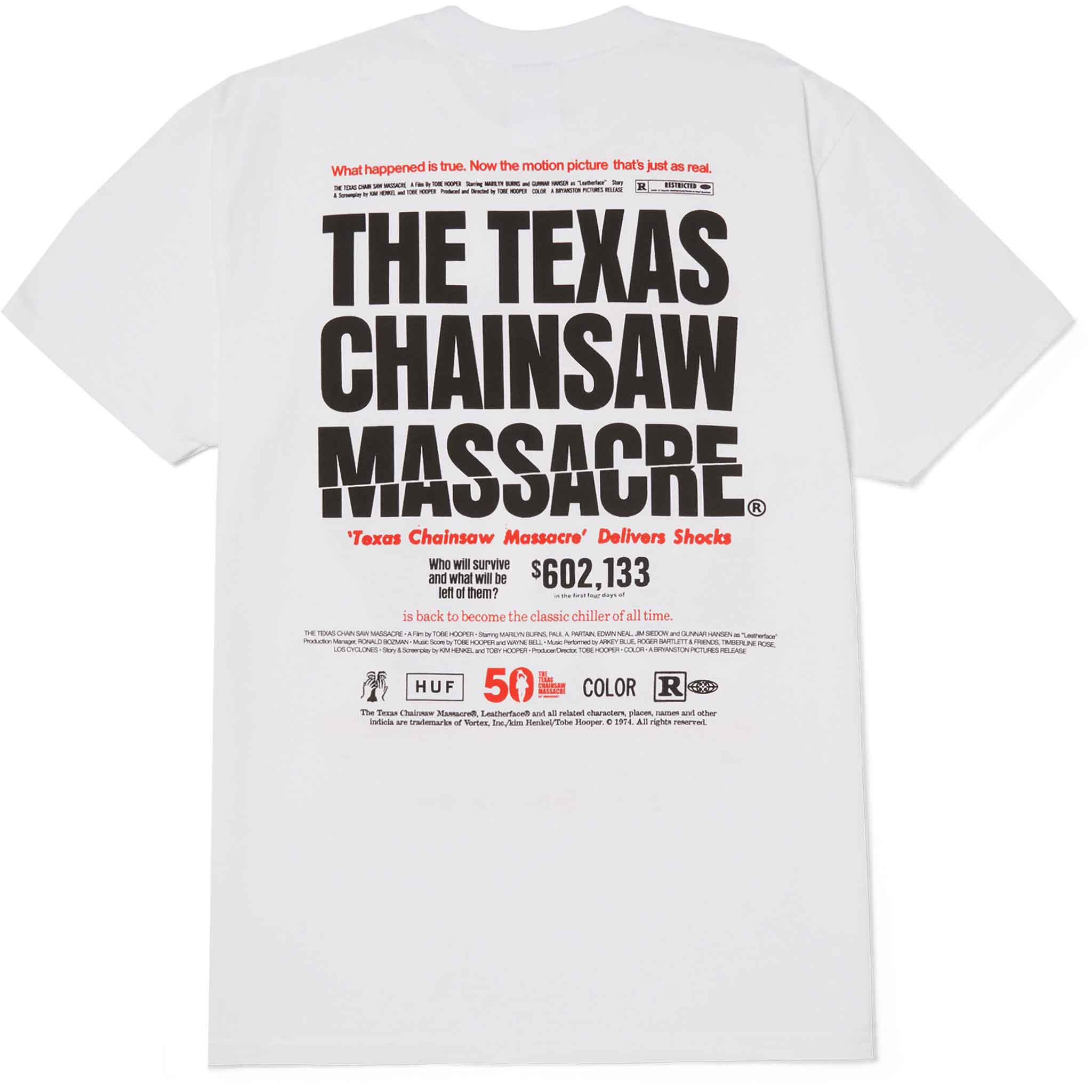 Huf X Texas Chainsaw Massacre Box Office Tee White T Shirt