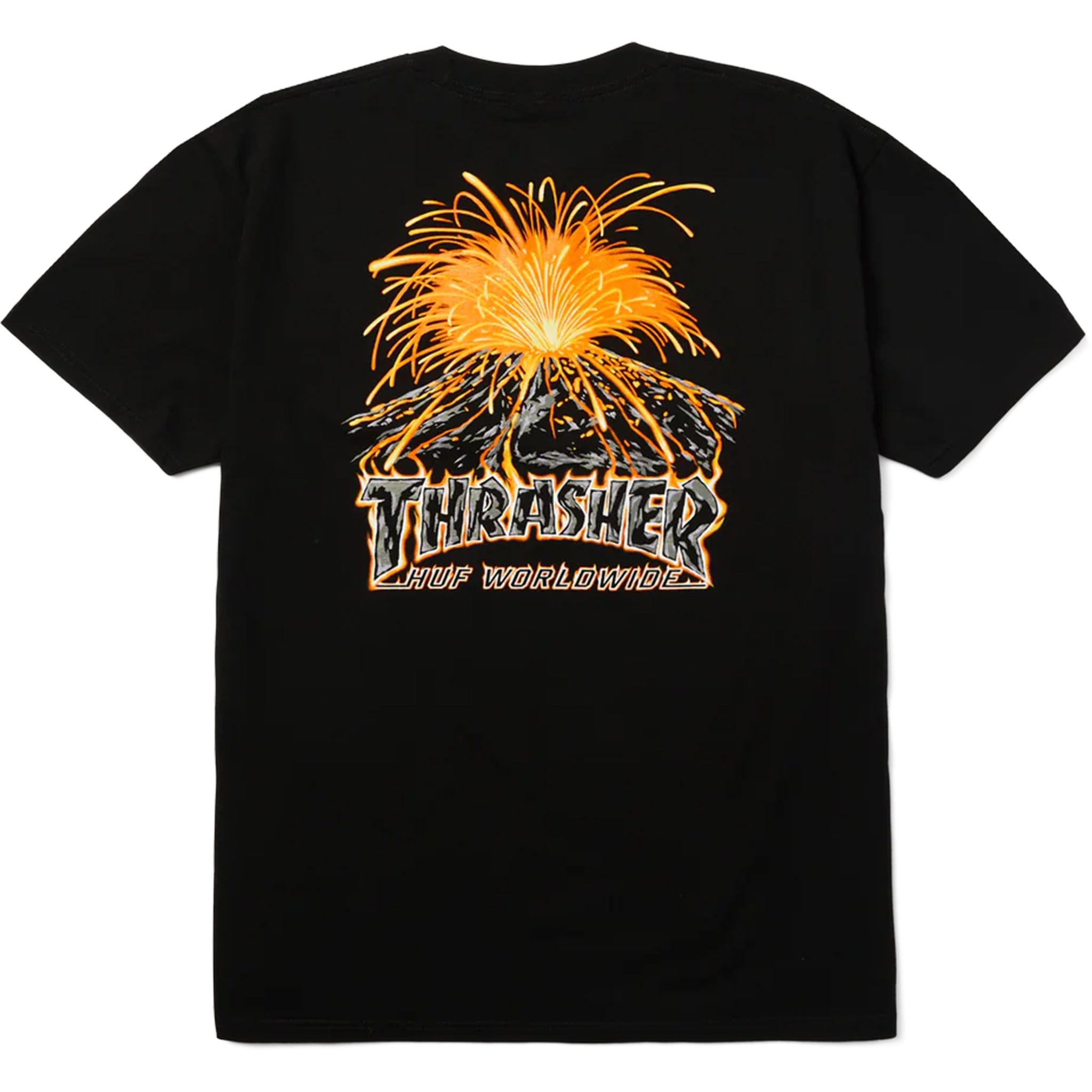 Huf X Thrasher Meltdown Tee Black T Shirts