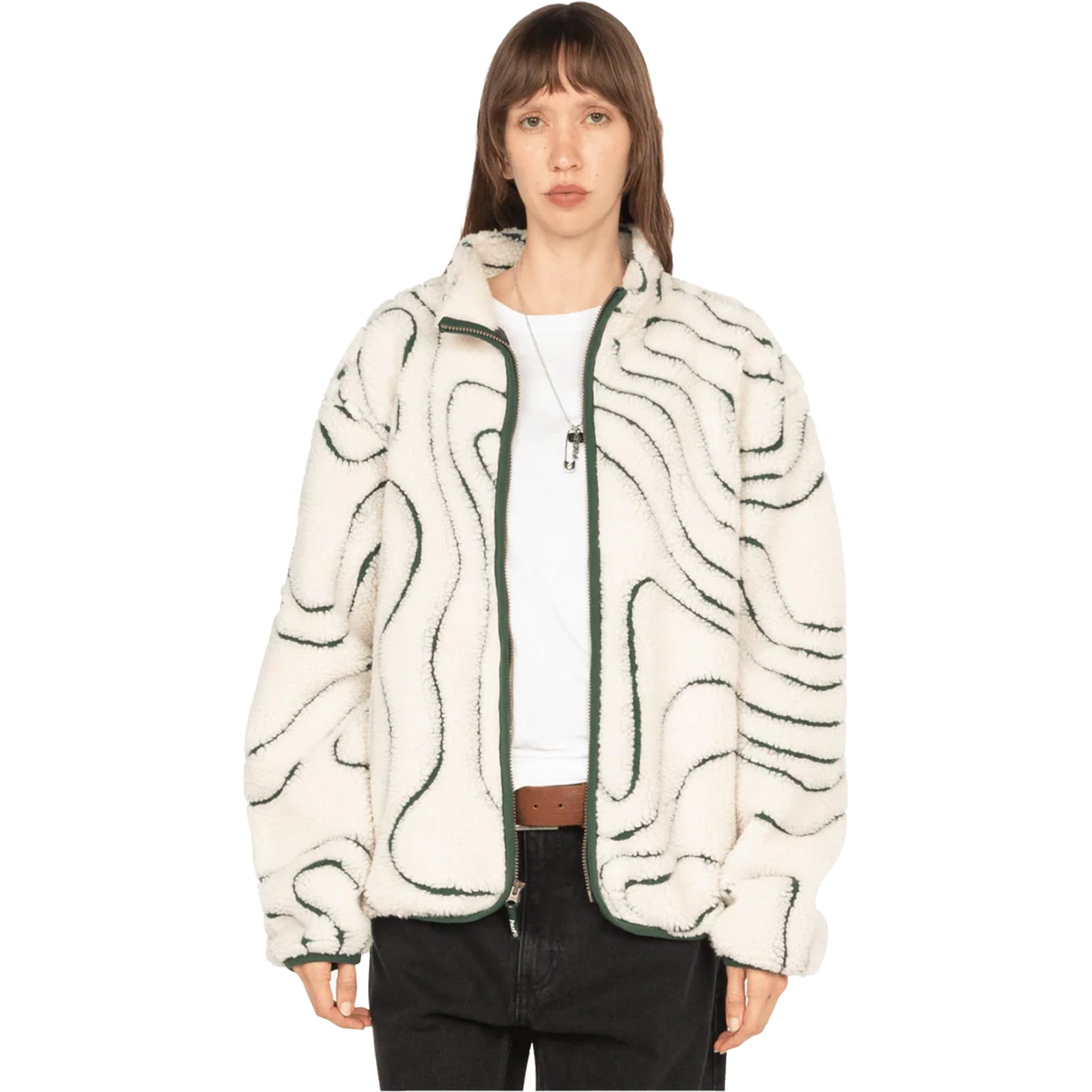 Huf X Toyota Trailhunter Topography High Pile Jacket Natural Casual Jackets